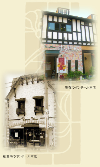 現在と創業時のボンドール本店